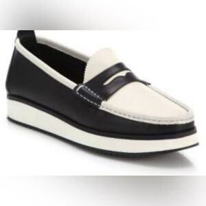 RAG & BONE Tanja two tone black and white Loafers. Size 39
